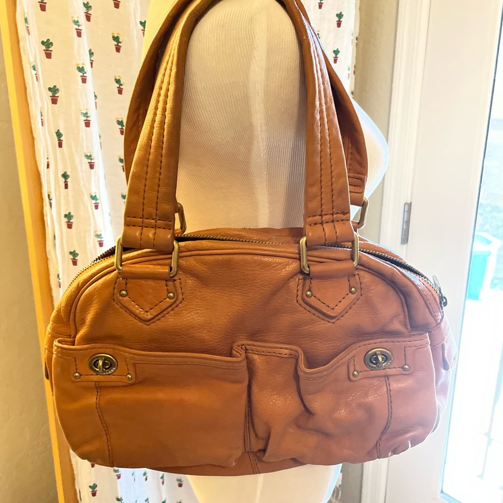 Marc Jacobs tan/camel colored leather vintage satchel